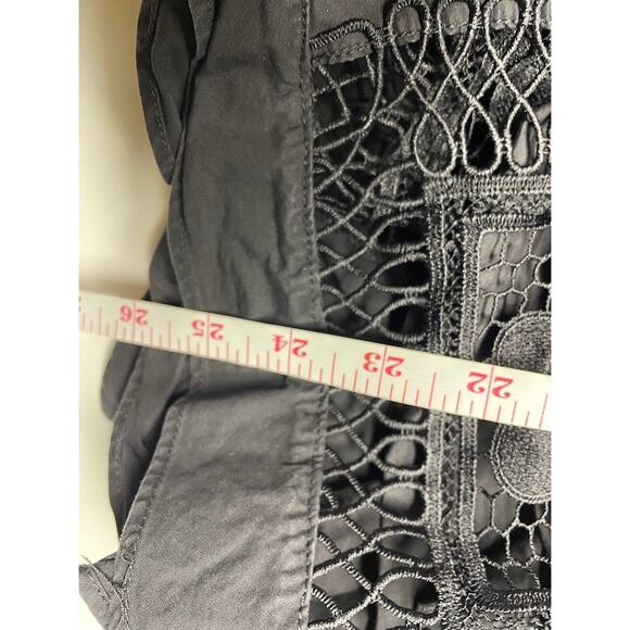 Gracia Top Lace Peplum Embroidered Blouse Womens Medium Romantic Floral Crochet - Picture 14 of 14